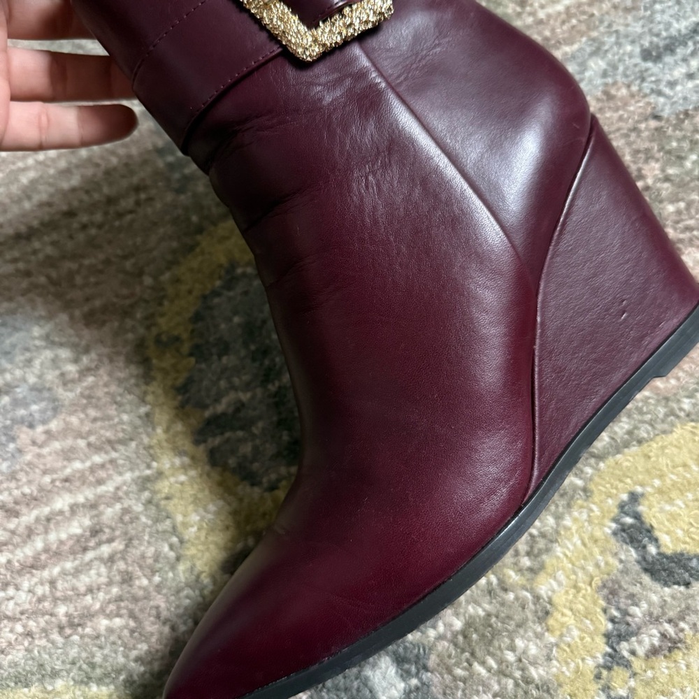 Sam Edelman Weslie Leather Wedge Boots - Picture 15 of 16